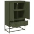Aparador de acero verde oliva 68x39x111,5