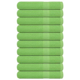 Toallas 10 uds verde manzana 100x200 cm 360