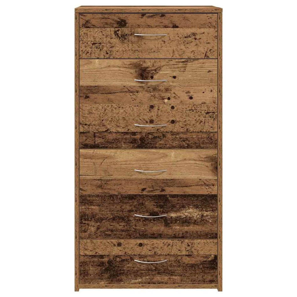 Aparador con 6 cajones madera contrachapada 50x34x96