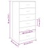 Aparador con 6 cajones madera contrachapada 50x34x96