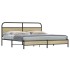 Estructura de cama sin colchón metal roble Sonoma 200x200