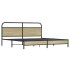 Estructura de cama sin colchón metal roble Sonoma 200x200