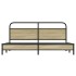 Estructura de cama sin colchón metal roble Sonoma 200x200