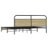 Estructura de cama sin colchón metal roble Sonoma 200x200
