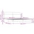 Estructura de cama sin colchón metal roble Sonoma 200x200