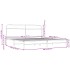 Estructura de cama sin colchón metal roble marrón 200x200