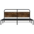 Estructura de cama sin colchón metal roble ahumado 180x200