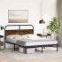 Estructura de cama sin colchón 140x200 cm madera roble