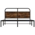 Estructura de cama sin colchón 140x200 cm madera roble