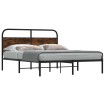Estructura de cama sin colchón 160x200 cm madera roble ahumado