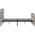 Estructura de cama sin colchón metal roble Sonoma 160x200