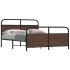 Estructura de cama sin colchón metal marrón roble 160x200
