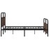 Estructura de cama sin colchón metal marrón roble 160x200