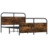 Estructura de cama sin colchón 120x200 cm madera roble
