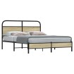 Estructura de cama sin colchón 160x200 cm madera roble Sonoma