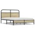 Estructura de cama sin colchón 160x200 cm madera roble