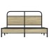 Estructura de cama sin colchón 160x200 cm madera roble