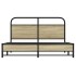Estructura de cama sin colchón 150x200 cm madera roble