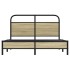 Estructura de cama sin colchón 120x190 cm madera roble