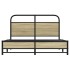 Estructura de cama sin colchón 120x200 cm madera roble