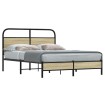 Estructura de cama sin colchón 140x200 cm madera roble Sonoma