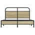 Estructura de cama sin colchón 140x200 cm madera roble