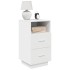 Mesillas de noche 2 uds con 2 cajones blanco 36x36x68