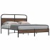 Estructura de cama sin colchón 150x200 cm madera marrón