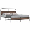 Estructura de cama sin colchón 150x200 cm madera marrón roble