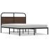 Estructura de cama sin colchón 140x200 cm madera marrón