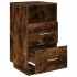 Mesillas de noche 2 uds con 2 cajones roble ahumado 36x36x68