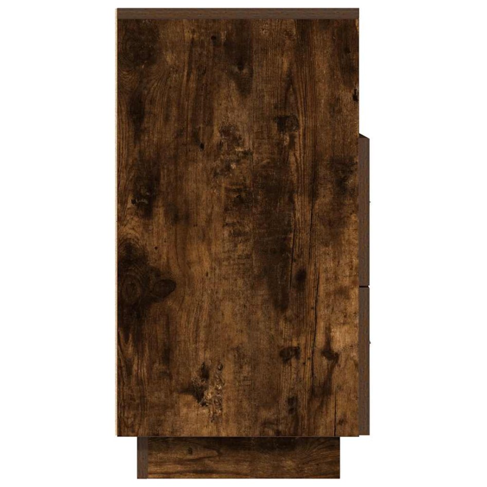 Mesillas de noche 2 uds con 2 cajones roble ahumado 36x36x68