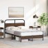 Estructura de cama sin colchón 140x190 cm madera marrón