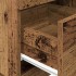 Mesillas de noche 2 uds con 2 cajones madera vieja 36x36x68