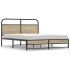 Estructura de cama sin colchón metal roble ahumado 160x200