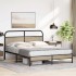 Estructura de cama sin colchón metal roble ahumado 160x200