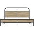 Estructura de cama sin colchón metal roble ahumado 160x200