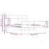 Estructura de cama sin colchón metal roble ahumado 160x200