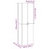 Aparador alto madera de ingeniería envejecida 60x32x190