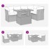 Set de muebles de jardín 6 pzas y cojines ratán sintético