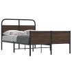 Estructura de cama sin colchón 120x200 cm madera marrón roble