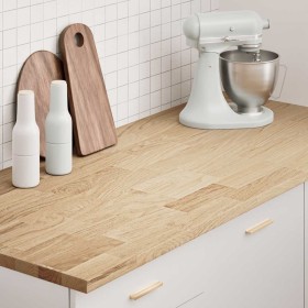 Encimera de cocina rectangular madera maciza