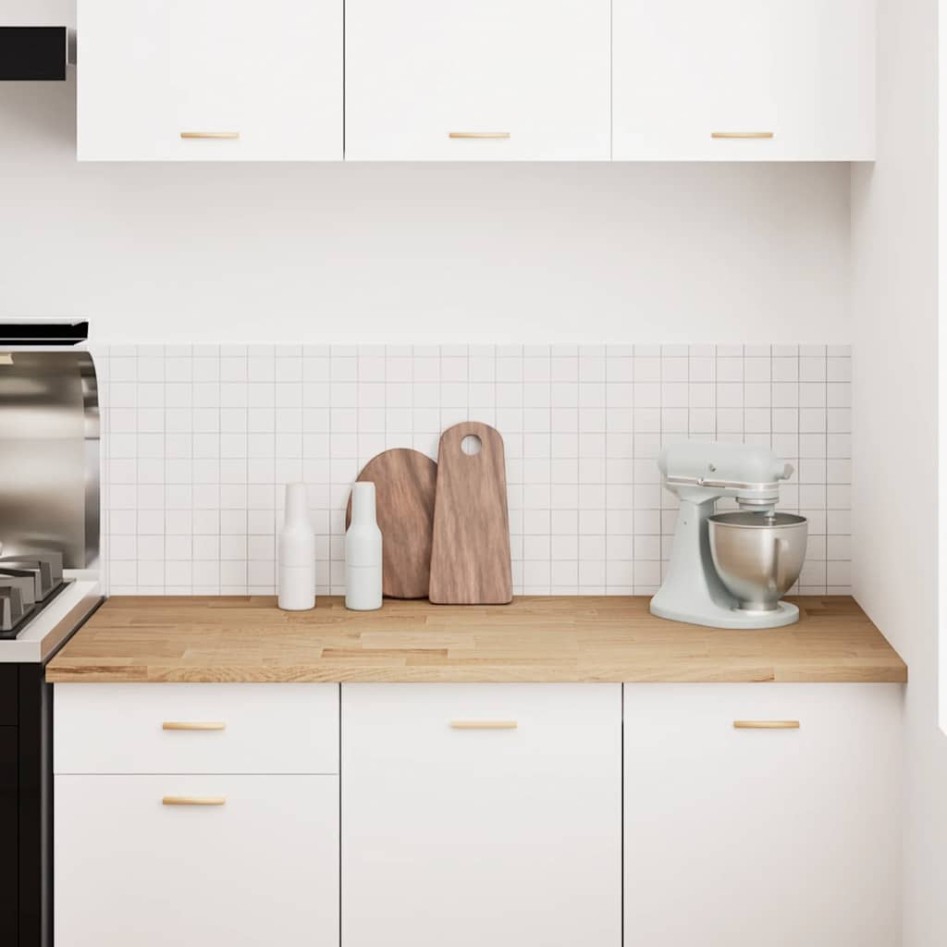 Encimera de cocina rectangular madera maciza