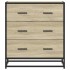 Aparador madera ingeniería y metal roble Sonoma 68x35x76