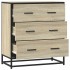 Aparador madera ingeniería y metal roble Sonoma 68x35x76