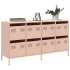 Aparador de acero laminado en frío rosa 135x39x73,5