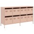 Aparador de acero laminado en frío rosa 135x39x73,5