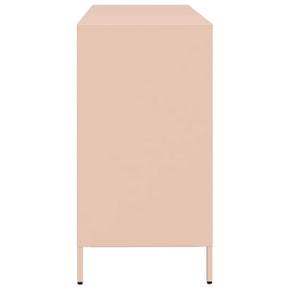 Aparador de acero laminado en frío rosa 135x39x73,5