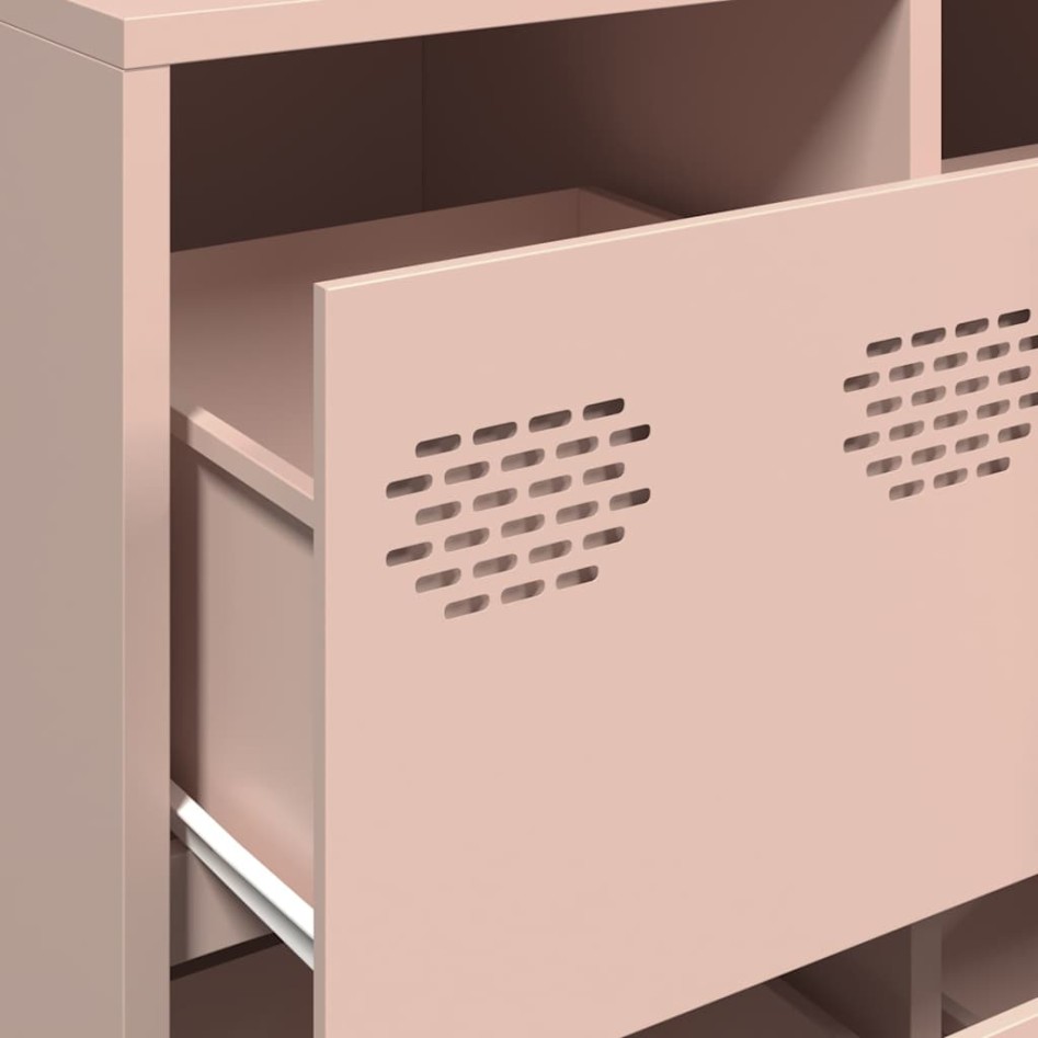 Aparador de acero laminado en frío rosa 135x39x73,5