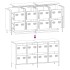 Aparador de acero laminado en frío rosa 135x39x73,5